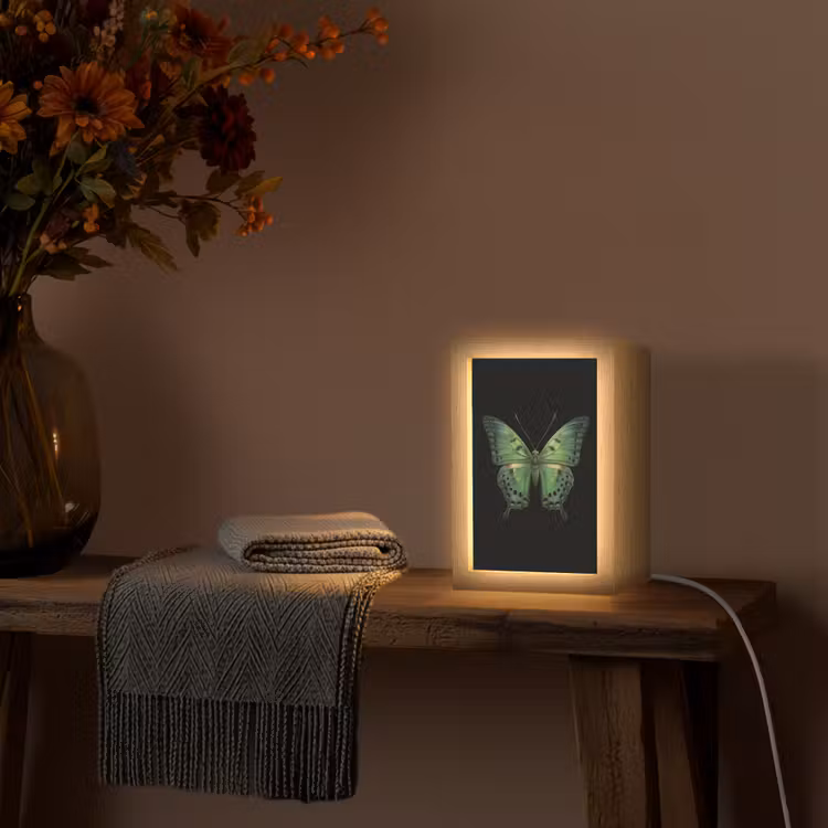 lampe de table - Papillon - Vert - Profondeur — 3