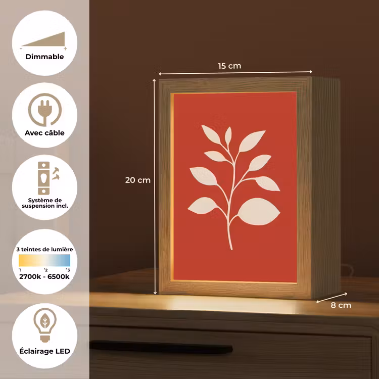 lampe de table - Silhouette - Feuilles - Branche — 6