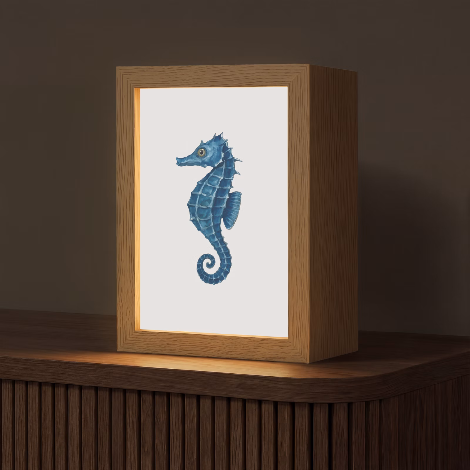 lampe de table - Hippocampe - Queue - Bleu — 1