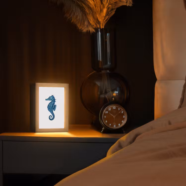 lampe de table - Hippocampe - Queue - Bleu — 2