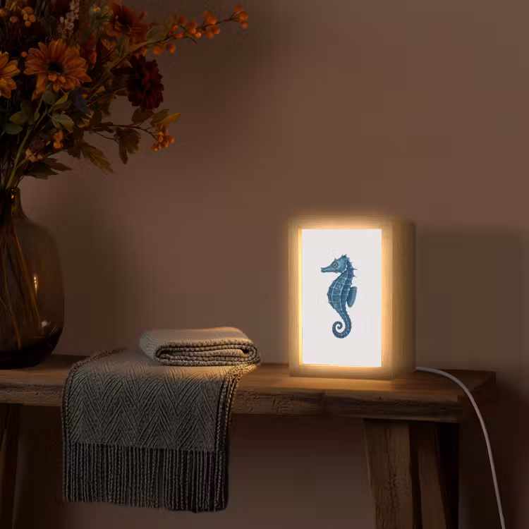 lampe de table - Hippocampe - Queue - Bleu — 3