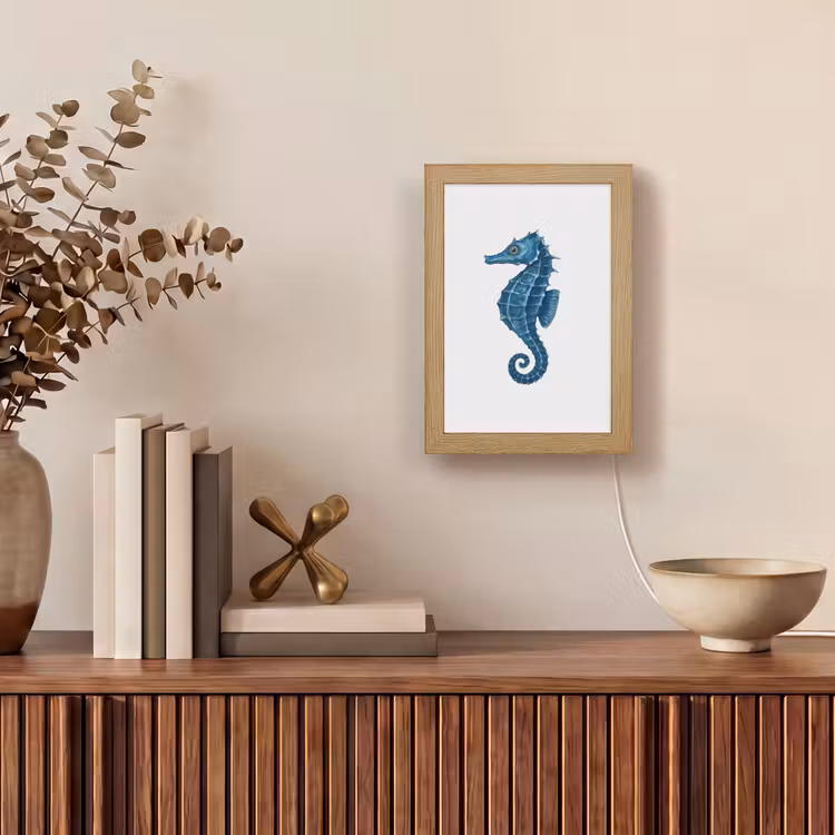 lampe de table - Hippocampe - Queue - Bleu — 4