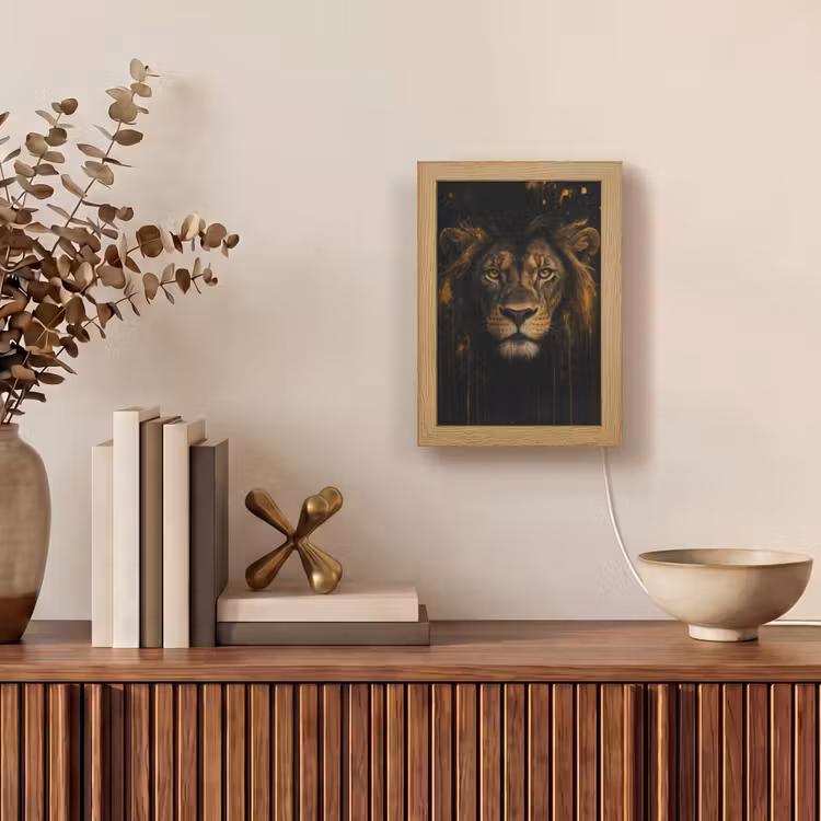 lampe de table - Lion - Or - Gouttes — 4