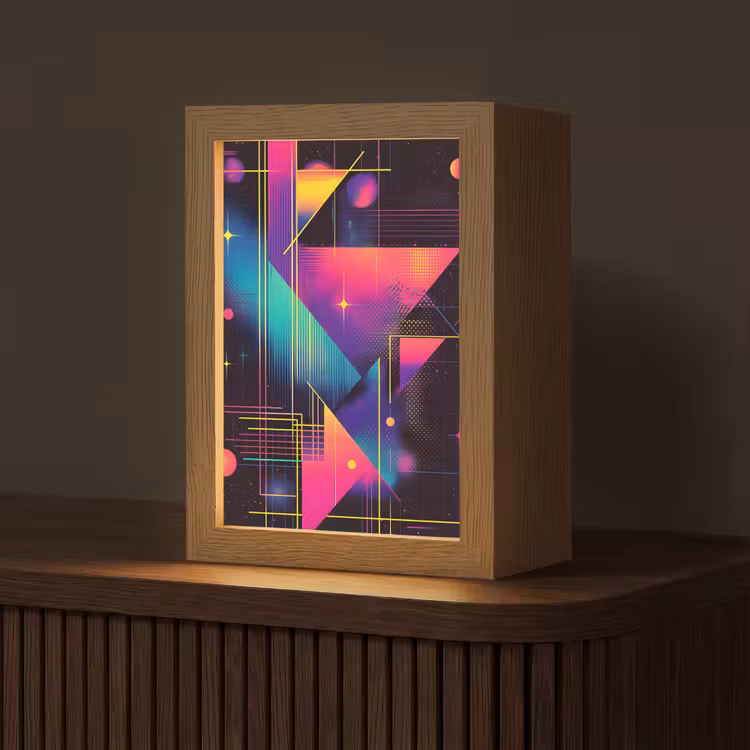 lampe de table - Triangles - Cercles - Abstrait - Étoiles — 1