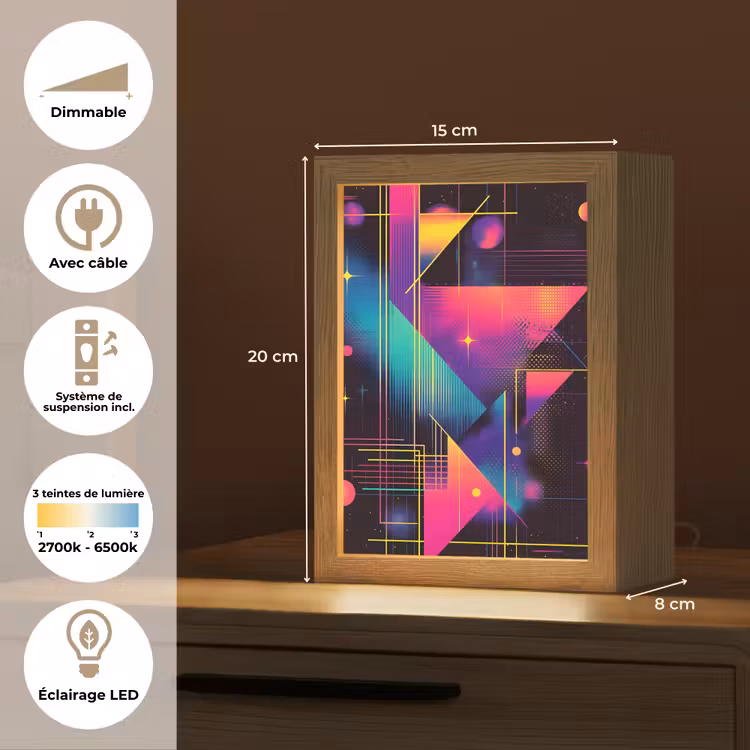 lampe de table - Triangles - Cercles - Abstrait - Étoiles — 6