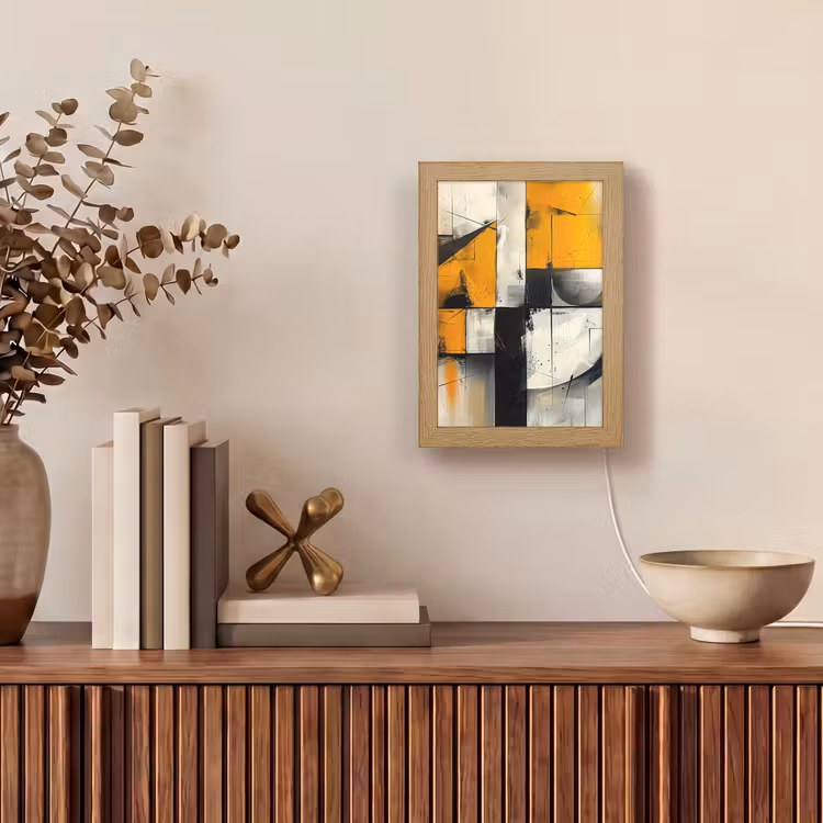lampe de table - Jaune - Abstrait - Moderne - Formes — 4