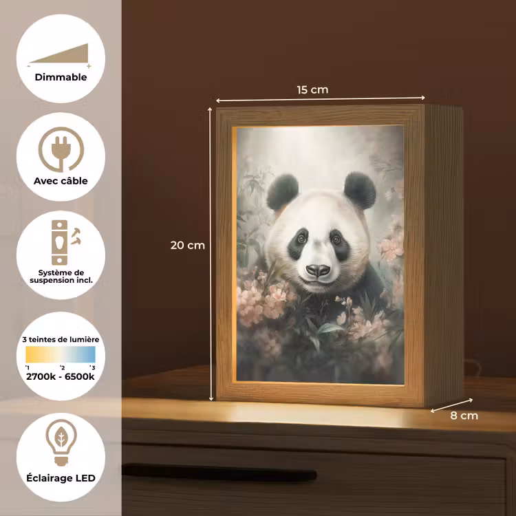 lampe de table - Panda - Animaux - Plantes — 6