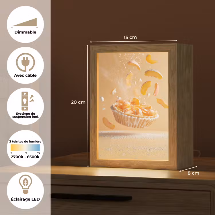 lampe de table - Pêche - Aliments - Gâteau - Orange — 6