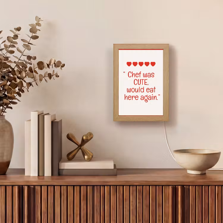 Lampe de table - Texte - Rouge - Coeurs — 4