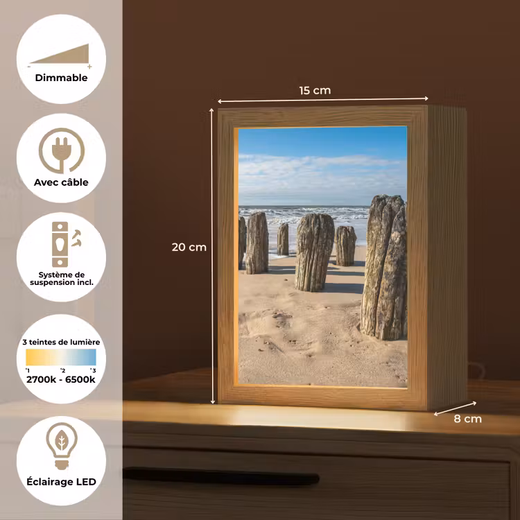 Lampe de table - Sable - Plage - Pôle - Eau - Été — 6