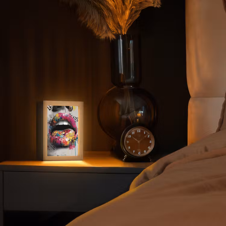 Lampe de table - Lèvres - Graffiti - Expressif — 2