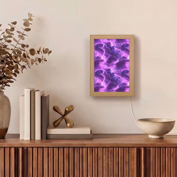 Lampe de table - Pourpre - Eclairs - Nuages — 4