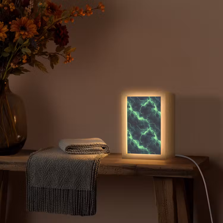 Lampe de table - Vert - Eclair - Tempête — 3