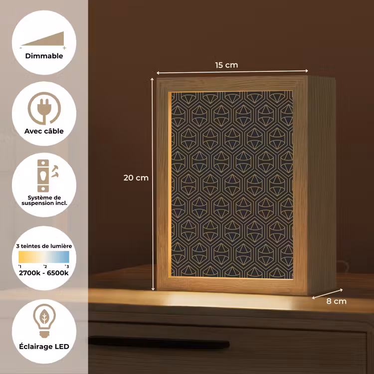 Lampe de table - Or - Noir - Diamant — 6