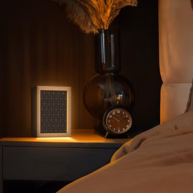 Lampe de table - Or - Noir - Lignes — 2
