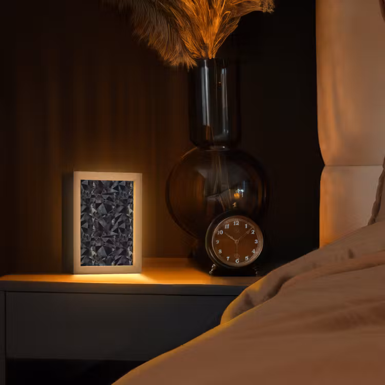 Lampe de table - Triangles - Abstrait - Foncé — 2
