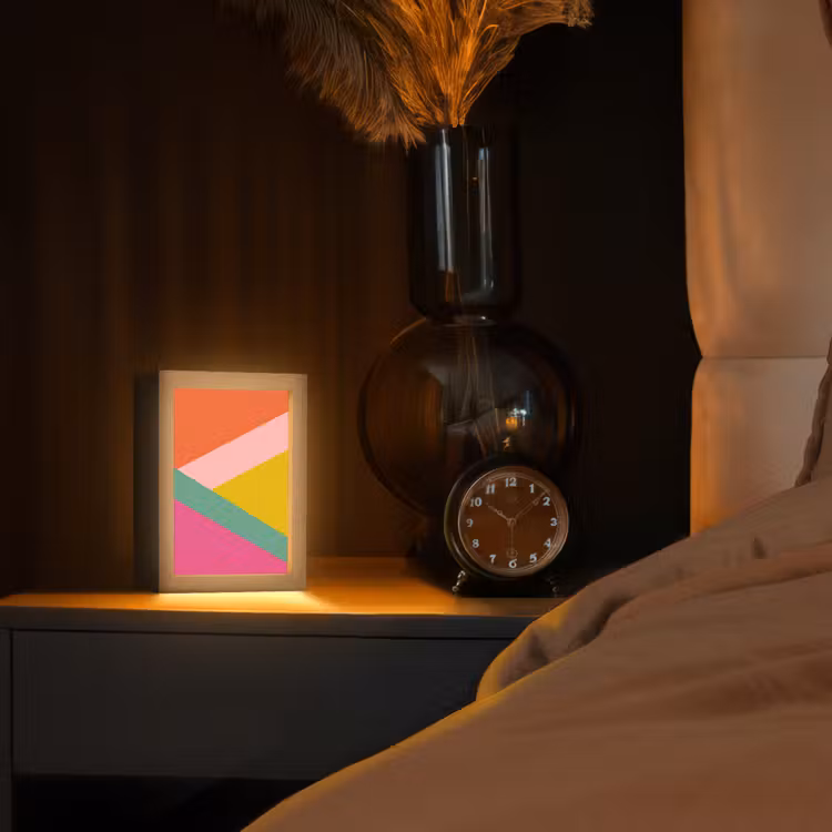 Lampe de table - Triangles - Colorés - Abstraits — 2