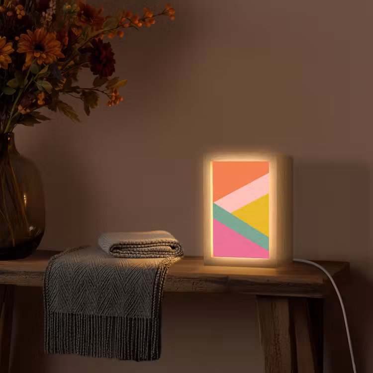 Lampe de table - Triangles - Colorés - Abstraits — 3
