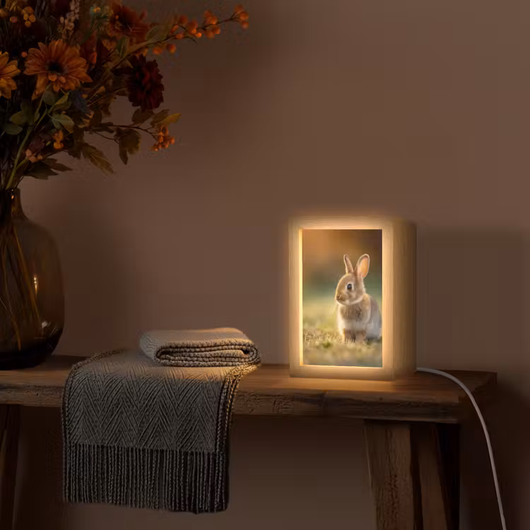 Lampe de table - Lapin - Marron - Herbe — 3