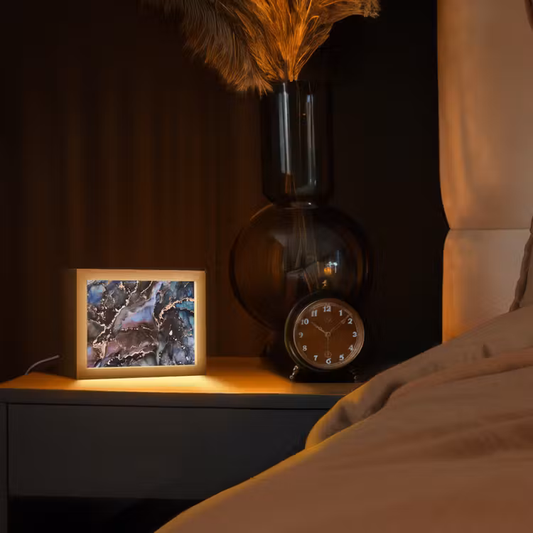 Lampe de table - Marbre - Or - Rose — 2