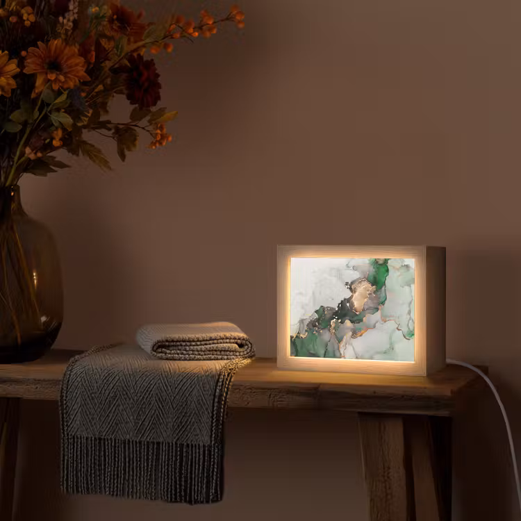 Lampe de table - Marbre - Or - Vert - Luxe — 3