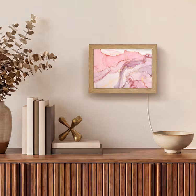 Lampe de table - Or - Marbre - Rose — 4