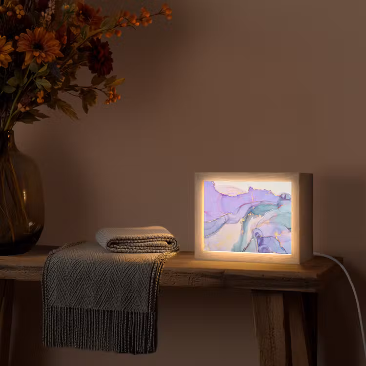 Lampe de table - Or - Marbre - Violet — 3