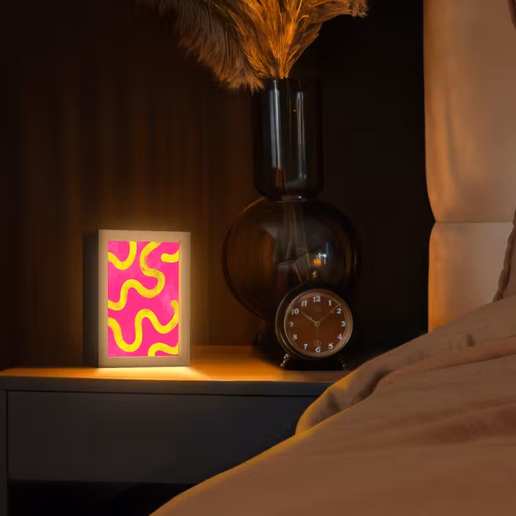 Lampe de table - Ligne - Jaune - Abstrait — 2