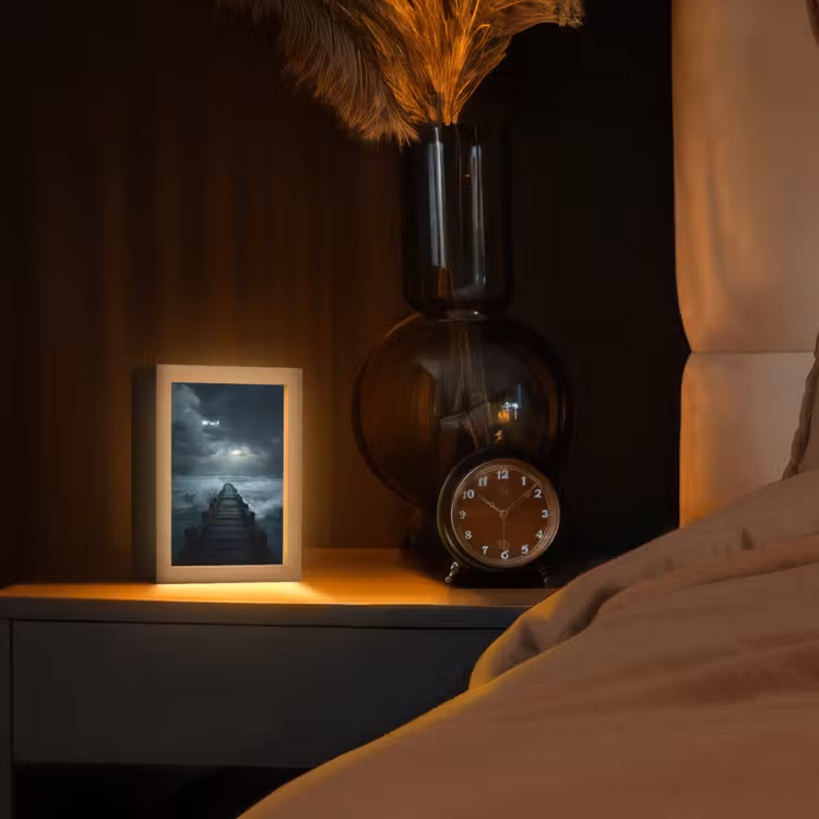 Lampe de table - Jetée - Tempête - Vagues — 2