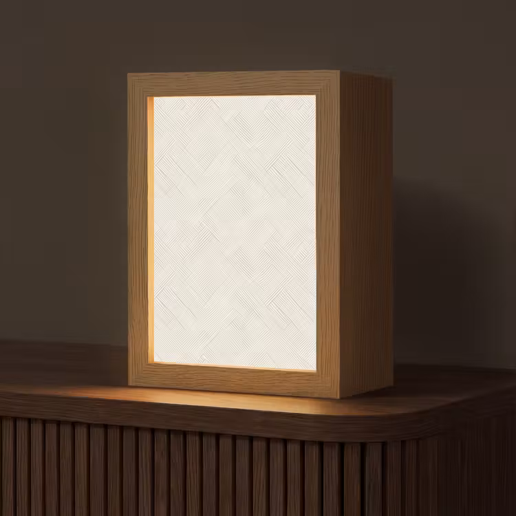 Lampe de table - Texture - Abstrait - Beige — 1