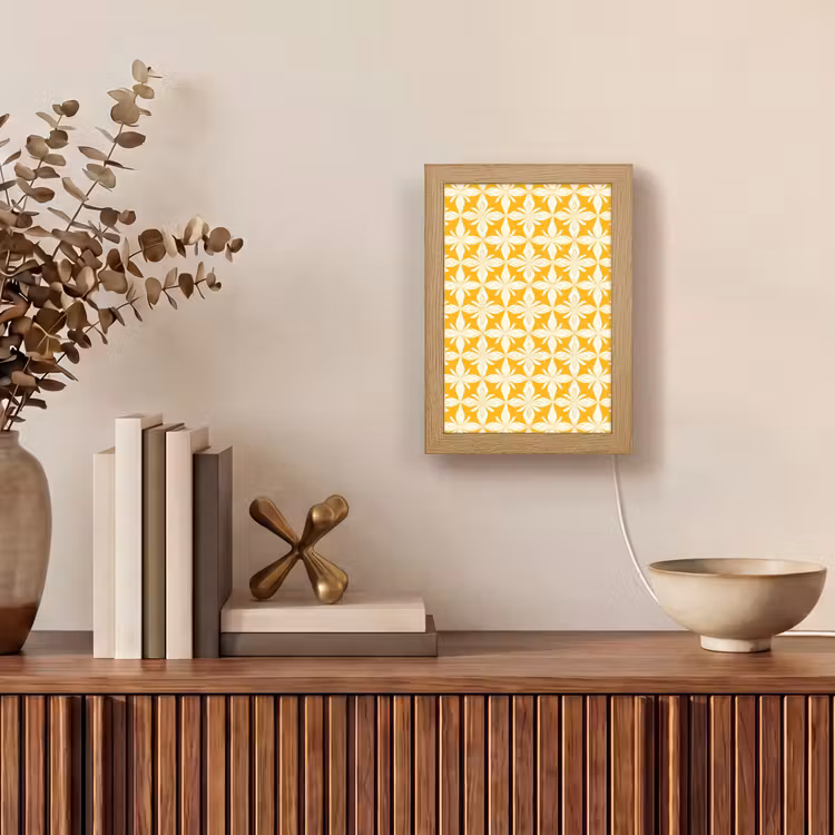 Lampe de table - Motif - Rétro - Jaune — 4