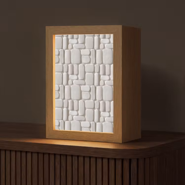 Lampe de table - Relief - Texture - Blanc — 1