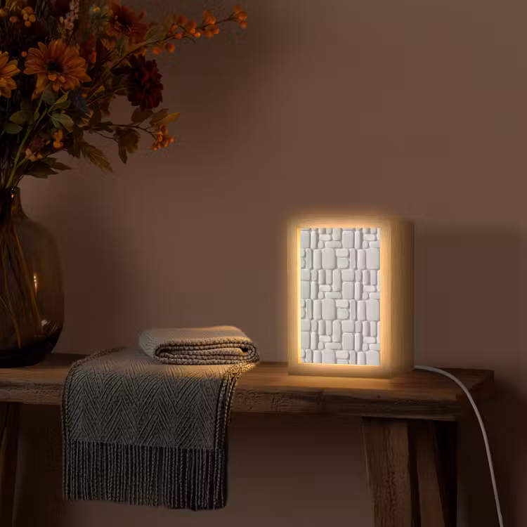 Lampe de table - Relief - Texture - Blanc — 3