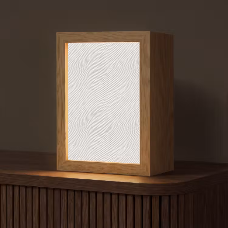 Lampe de table - Vagues - Côtes - Blanc — 1
