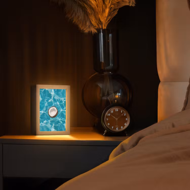 Lampe de table - Noix de coco - Eau - Blanc — 2