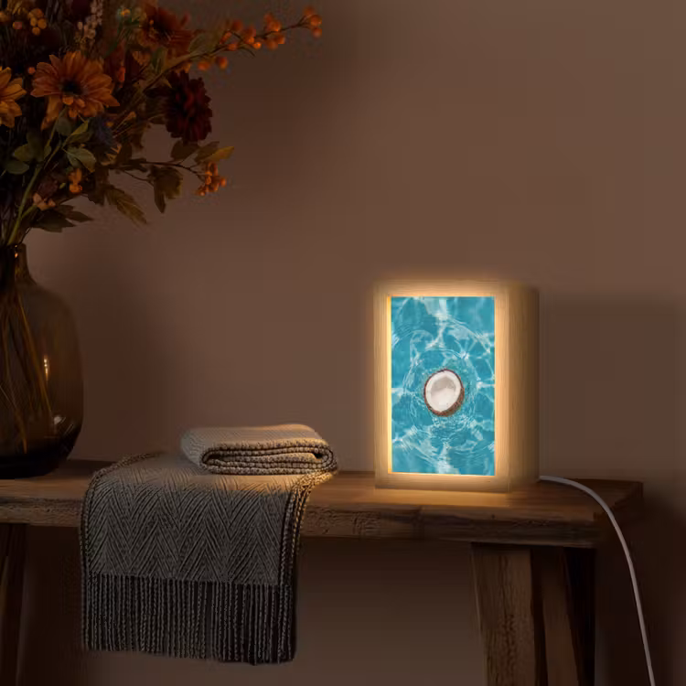 Lampe de table - Noix de coco - Eau - Blanc — 3