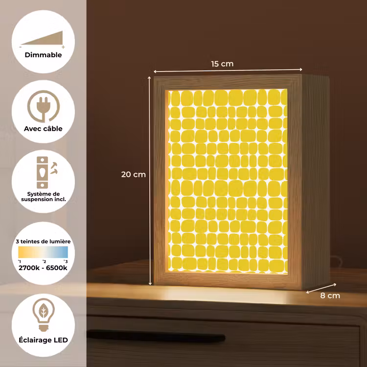 Lampe de table - Points - Moderne - Jaune — 6