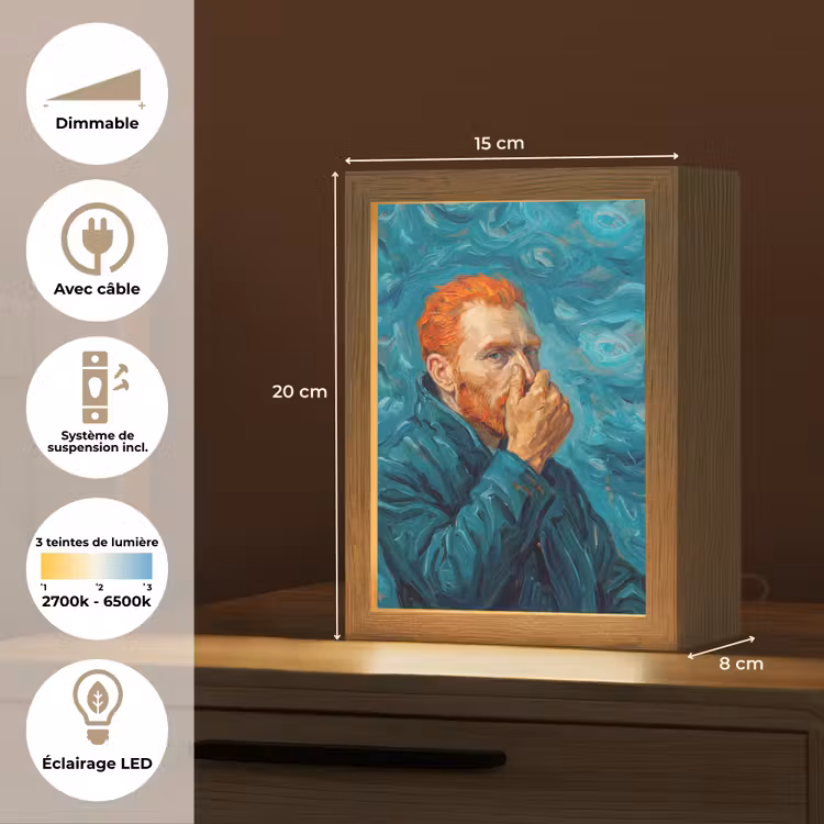 Lampe de table - Portrait - Classique - Bleu — 6