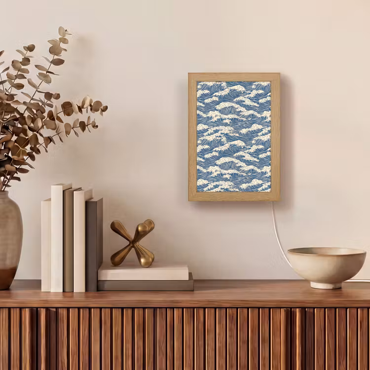 Lampe de table - Vagues - Classique - Bleu — 4