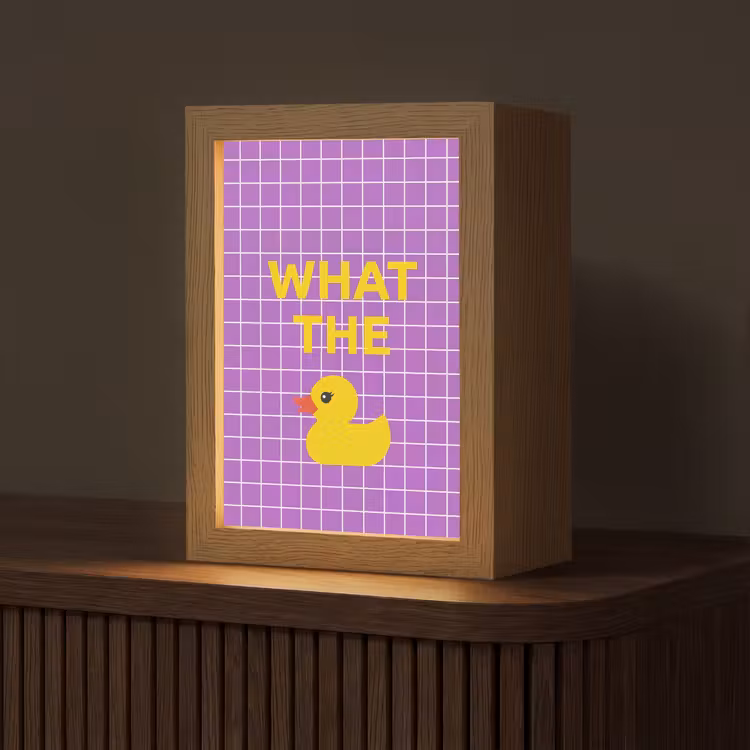 Lampe de table - Texte - Canard - Violet — 1