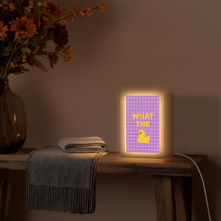 Lampe de table - Texte - Canard - Violet — 3