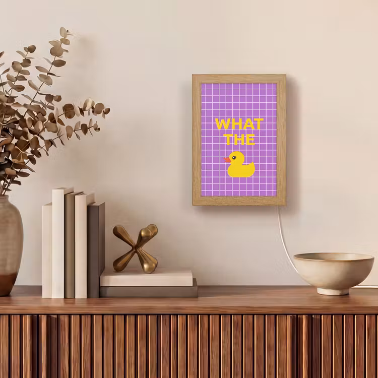 Lampe de table - Texte - Canard - Violet — 4