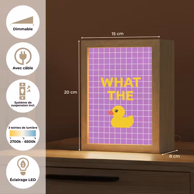 Lampe de table - Texte - Canard - Violet — 6
