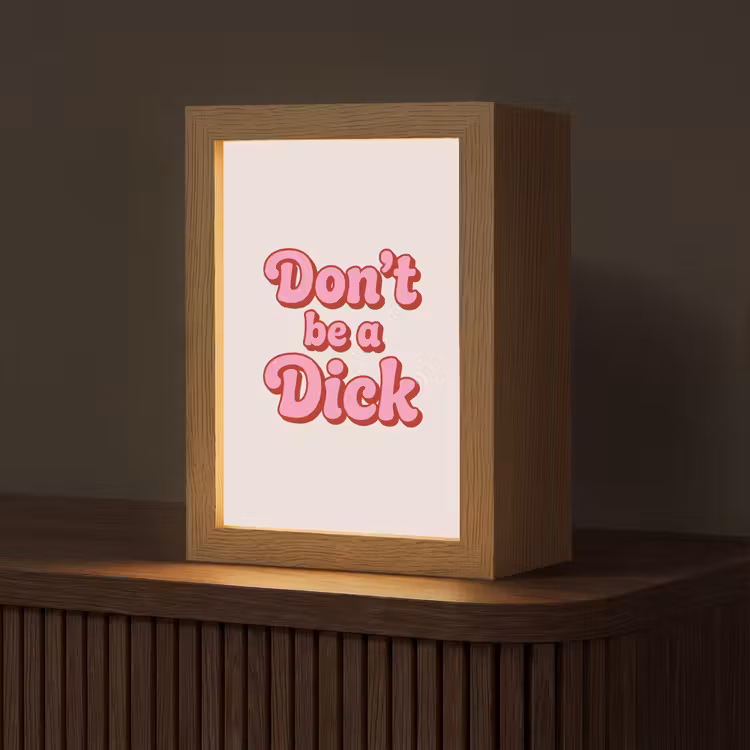 Lampe de table - Texte - Message - Rose — 1