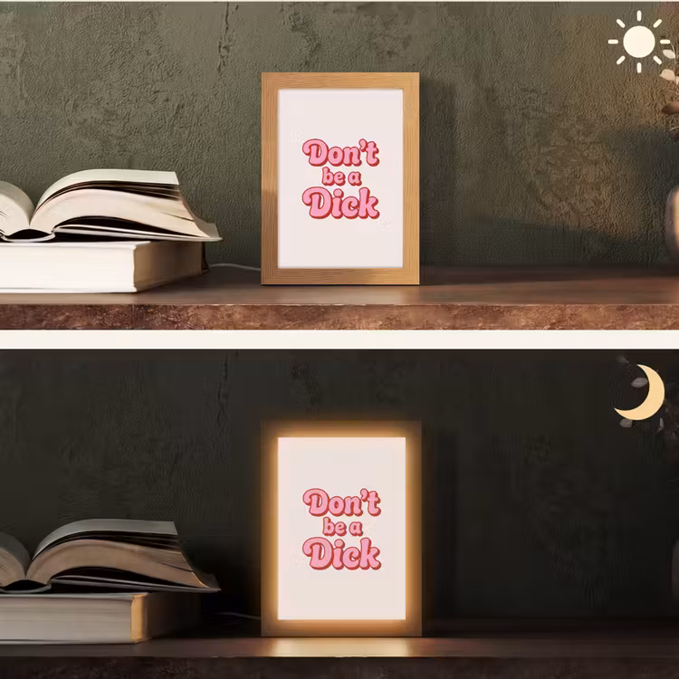 Lampe de table - Texte - Message - Rose — 5