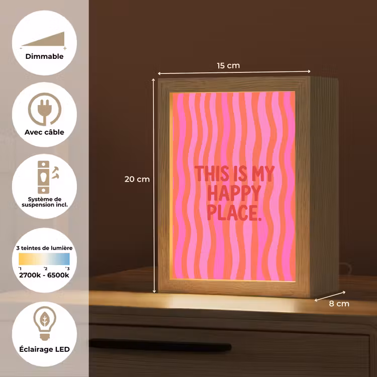 Lampe de table - Texte - Moderne - Coloré — 6