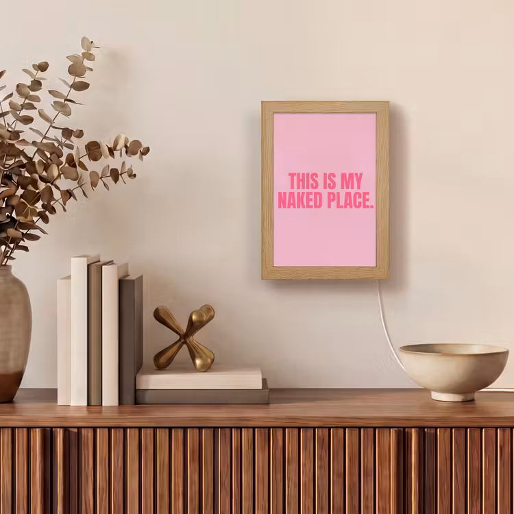 Lampe de table - Texte - Moderne - Rose — 4