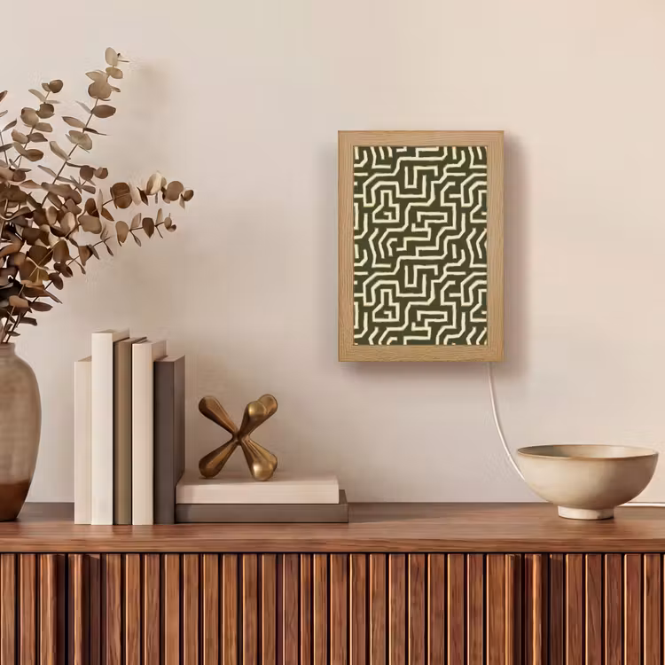 Lampe de table - Lignes - Abstraites - Vertes — 4