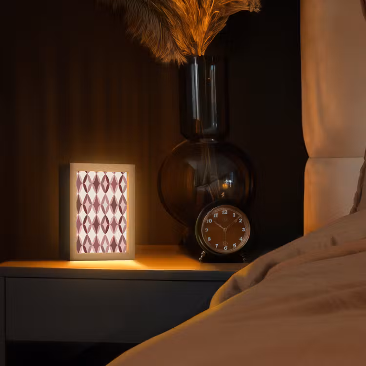 Lampe de table - Ovale - Texture - Rose — 2