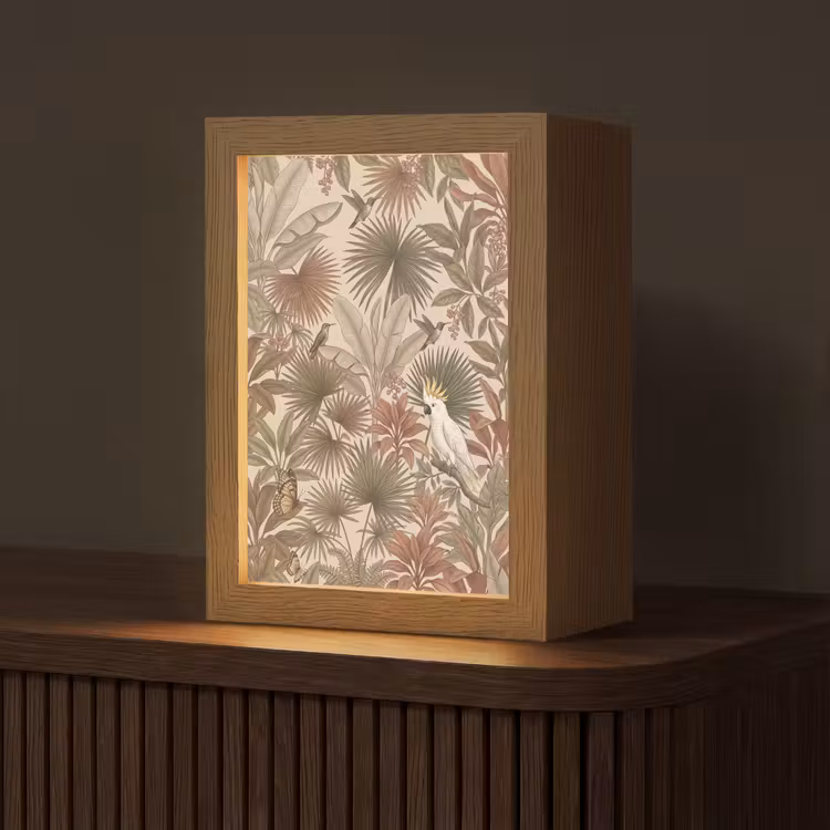 Lampe de table - Tropical - Oiseaux - Beige — 1